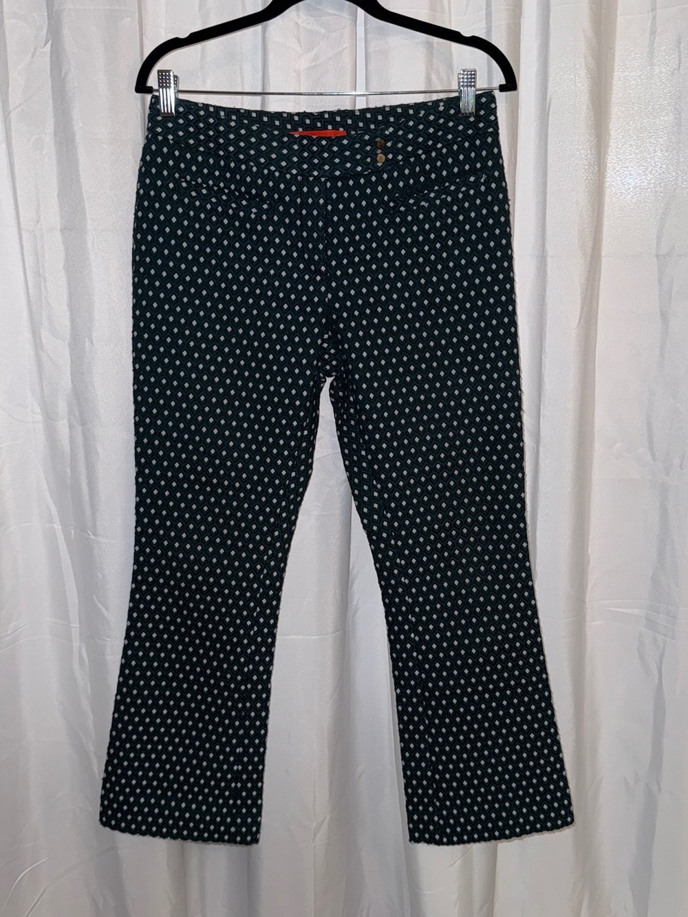 Cartonnier Black Wide-Leg Jeans with White Dot Print